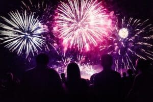 new year concept cheering crowd and fireworks 2021 08 26 17 31 43 utc