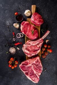 Set,Of,Various,Classic,,Alternative,Raw,Meat,,Veal,Beef,Steaks