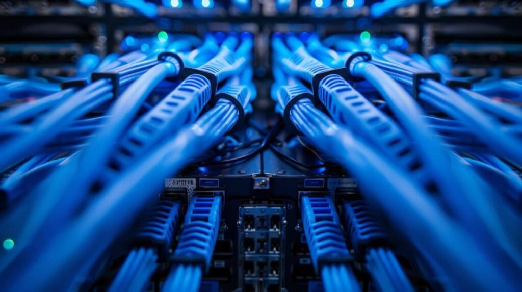 A,Close up,View,Of,A,Bundle,Of,Colorful,Internet,Lan